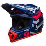 Capacete Bell MX-9 Mips Seven Equalizer Azul/Rosa/Branco