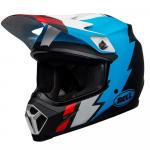 Capacete Bell MX-9 Mips Strike Preto Fosco / Azul / Branco