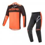 Kit Calça + Camisa Alpinestars Fluid Tripple 2021 Preto/Laranja