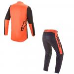 Kit Calça + Camisa Alpinestars Fluid Tripple 2021 Preto/Laranja