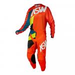 Kit Calça + Camisa ASW Image Force 21 Laranja/Azul/Preto/Amarelo Fluo