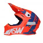 Capacete ASW Fusion 2.0 Seecker Laranja/Azul/Branco