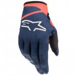 Luva Alpinestars Radar 2022 Azul Escuro/ Vermelho Fluor