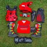 Kit de Equipamento e Proteção Completo ASW Vermelho/ preto