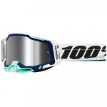 Óculos 100% Racecraft 2 Arsham Branco / Azul / Celeste