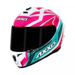 Capacete Axxis Draken Vector Gloss Branco/ Azul/ Pink