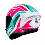 Capacete Axxis Draken Vector Gloss Branco/ Azul/ Pink