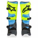 Bota Alpinestars Tech 3 Cinza Claro/Amarelo Fluor/Ciano