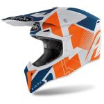 Capacete Airoh Wraap Raze Laranja Fosco/ Branco/ Azul