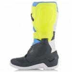 Bota Alpinestars Tech 3 Cinza Claro/Amarelo Fluor/Ciano