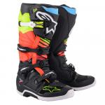 Bota Alpinestars Tech 7 Preto/ Amarelo/ Vermelho Fluor