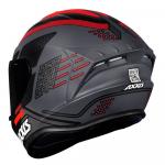 Capacete Axxis Draken Cougar Matt Cinza/Preto/Vermelho