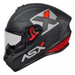 Capacete ASX Draken Concept Fosco Cinza/ Prata/ Vermelho