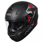 Capacete ASX Draken Concept Fosco Cinza/ Prata/ Vermelho