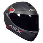 Capacete ASX Draken Concept Fosco Cinza/ Prata/ Vermelho