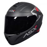 Capacete ASX Draken Concept Fosco Cinza/ Prata/ Vermelho