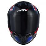 Capacete ASX Draken UK Brilho Preto/ Vermelho/ Azul
