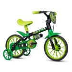 Bicicleta Infantil Aro 12 Nathor Black Verde/Preto