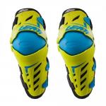 Joelheira Leatt Dual Axis Amarelo Fluor/Azul