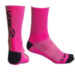 Meia Ciclismo Skin Sports Rosa Neon/ Preto