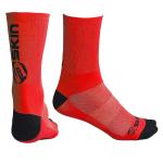 Meia Ciclismo Skin Sports Vermelho Neon/ Preto