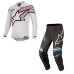 Kit Calça + Camisa Alpinestars Racer Braap 2020 Cinza Claro/Preto