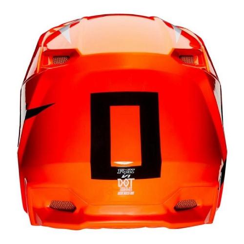Capacete Fox V1 MVRS Werd Laranja fluor
