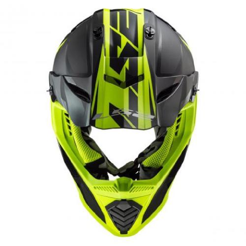 Capacete LS2 Fast MX437 Roar Matte Black/Hi-Vis Yellow