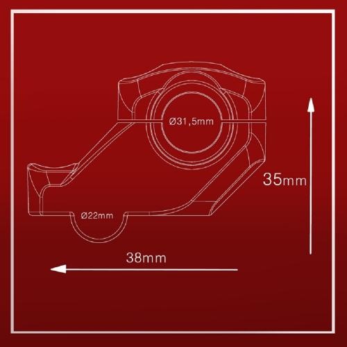 Adaptador de Guidão Anker Move 22x31.5x35x38 Elegance Vermelho