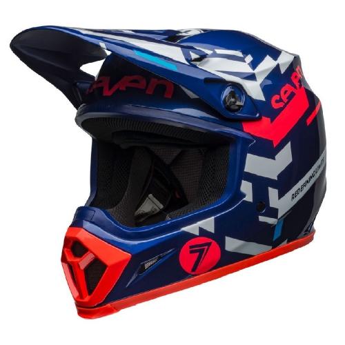 Capacete Bell MX-9 Mips Seven Equalizer Azul/Rosa/Branco