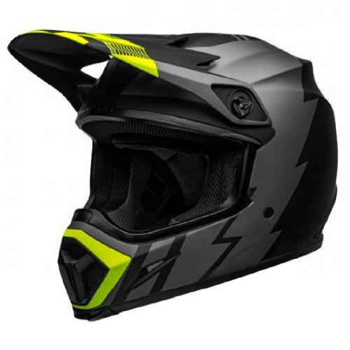 Capacete Bell MX-9 Mips Strike Cinza Fosco/Preto/Verde