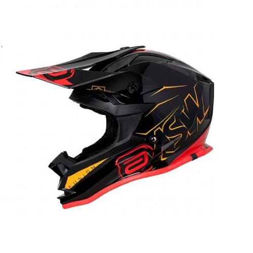 Capacete ASW Fusion Sharp Preto/Vermelho