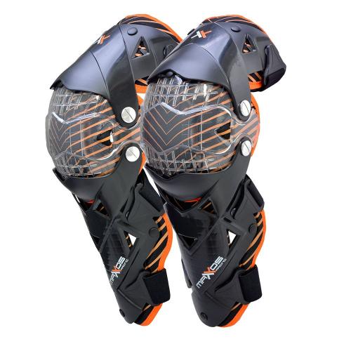 Joelheira Mattos Racing MX Pro Preto/Laranja