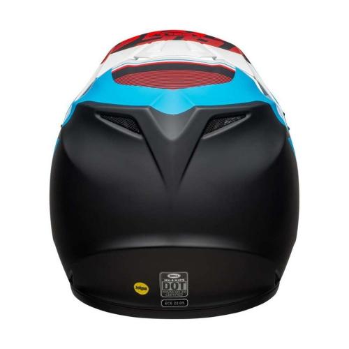 Capacete Bell MX-9 Mips Strike Preto Fosco / Azul / Branco