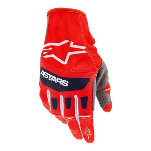 Luva Alpinestars Techstar 2021 Vermelho Branco e Azul Escuro
