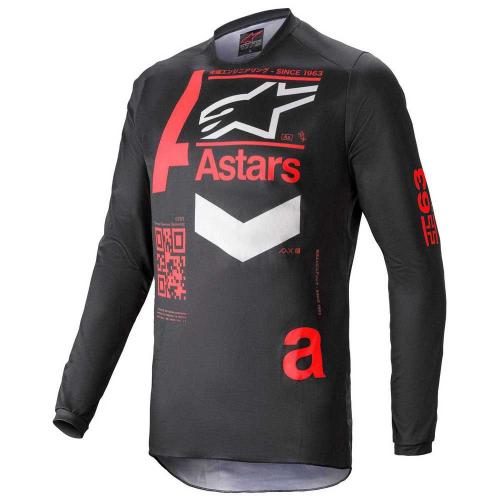Camisa Alpinestars Fluid Chaser 2021 Preto e Vermelho