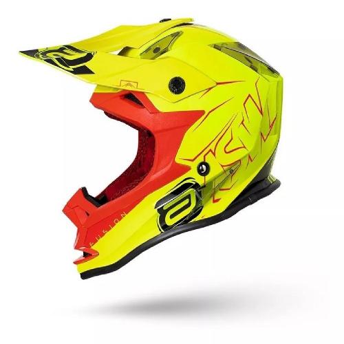 Capacete ASW Fusion Sharp Amarelo Fluor/Vermelho