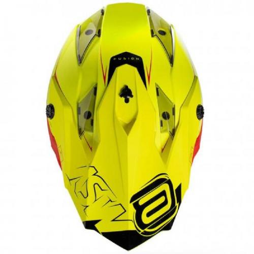 Capacete ASW Fusion Sharp Amarelo Fluor/Vermelho
