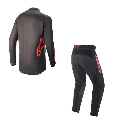 Kit Calça + Camisa Alpinestars Fluid Chaser 2021 Preto/Vermelho