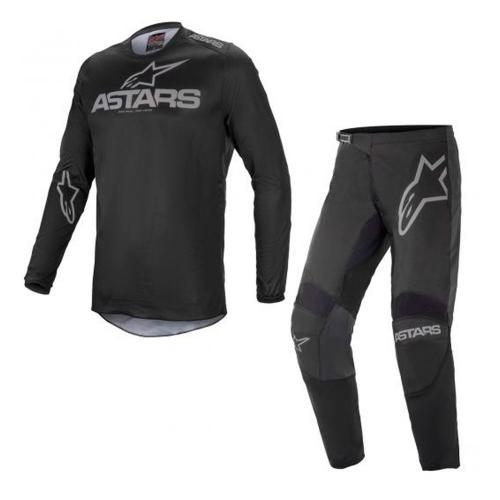 Kit Calça + Camisa Alpinestars Fluid Graphite 2021 Preto/Cinza Escuro