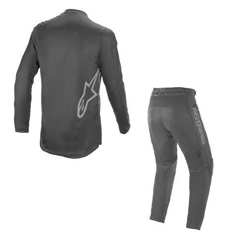 Kit Calça + Camisa Alpinestars Fluid Graphite 2021 Preto/Cinza Escuro