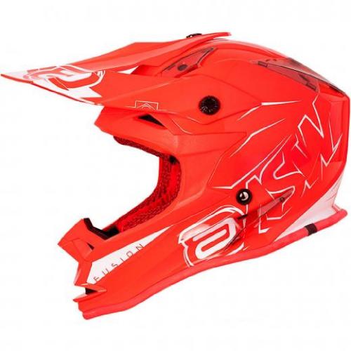 Capacete ASW Fusion Sharp Vermelho/Branco