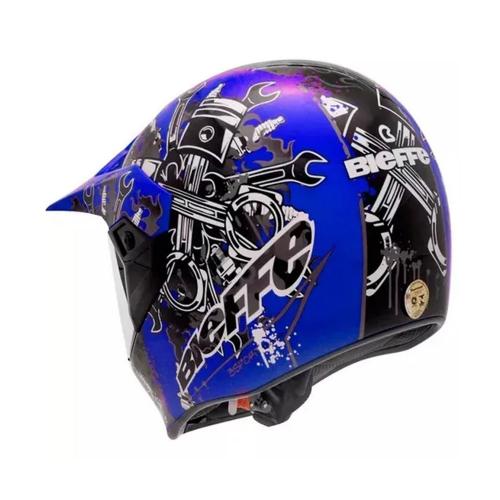 Capacete Bieffe 3 Sport Mechanic Azul 