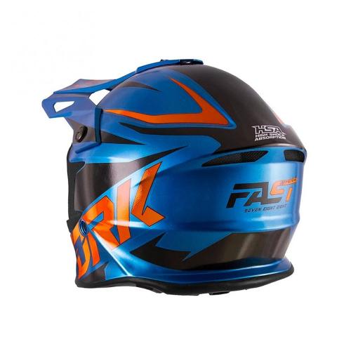 Capacete Pro Tork Cross TH1 Fast Lap Azul/Laranja