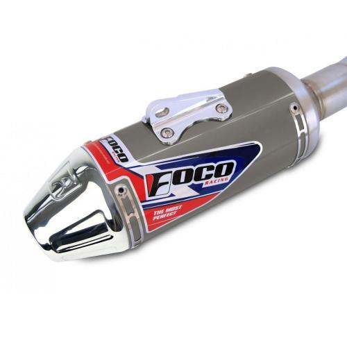 Ponteira + Curva Foco CRF250F Strong F1 Titânio Alto Brilho 
