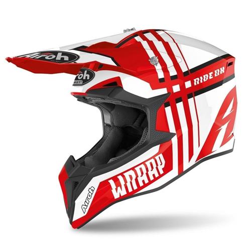 Capacete Airoh Wraap Broken Red Gloss
