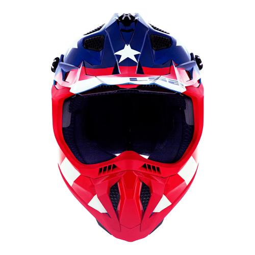 Capacete LS2 MX700 Subverter Evo Krome Glory Vermelho/Azul/Branco