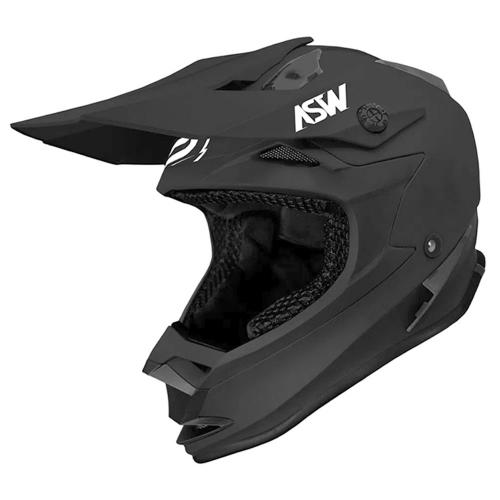 Capacete ASW Fusion Solid Preto Fosco