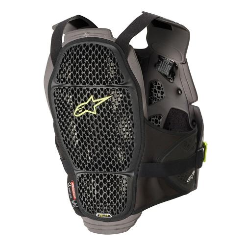 Colete Alpinestars A4 Max Chest Preto Anthracite/ Amarelo Fluor