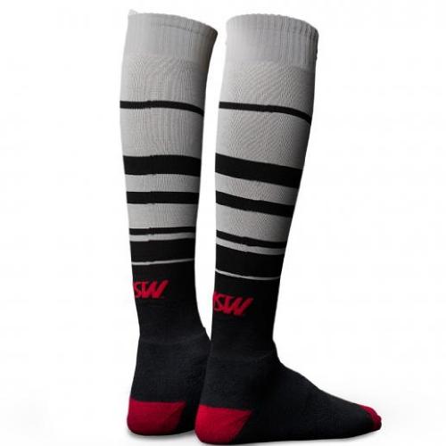 Meia ASW Stripes 19 Cinza/Preto